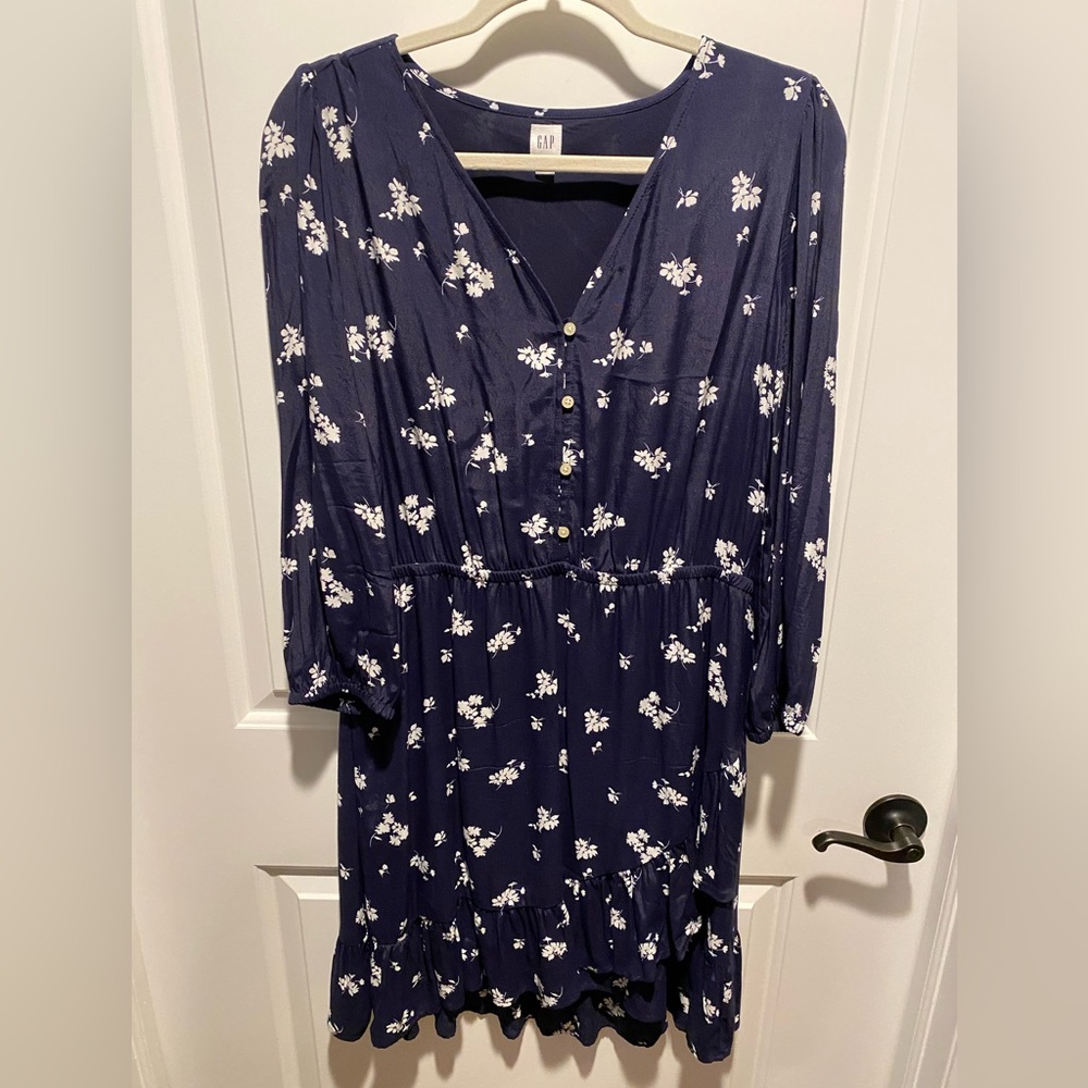 Gap - floral long sleeve midi dress.